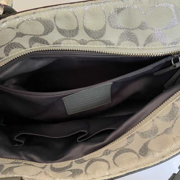 cream coach over the shoulder purse - Picture 2 of 4